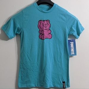 Fortnite Gummy Bear Cuddle Team Leader Boys Short Sleeve T-Shirt, Size L(10/12)